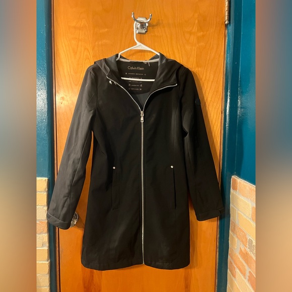 Calvin Klein Black Trench Coat - Picture 2 of 8